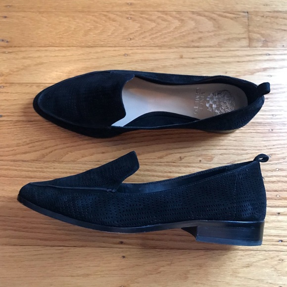 Vince Camuto Shoes - Vince Camuto Black perforated suede flats